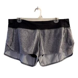 Lululemon Size 10 Speed Up Short Low Rise 2.5" Running Shorts Black Metallic